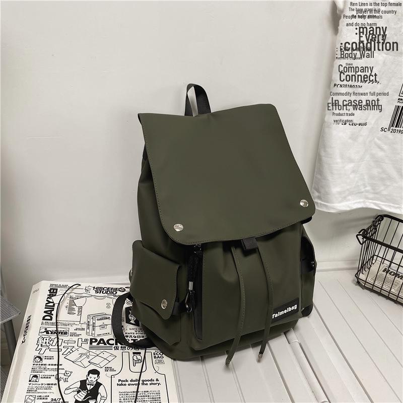 

Модный рюкзак в японском стиле: Вместительная школьная сумка для старшеклассниц, стильная рабочая одежда для женщин, рюкзак для отдыха и путешествий для мужчин + Silly Dragon Pendant зелёный