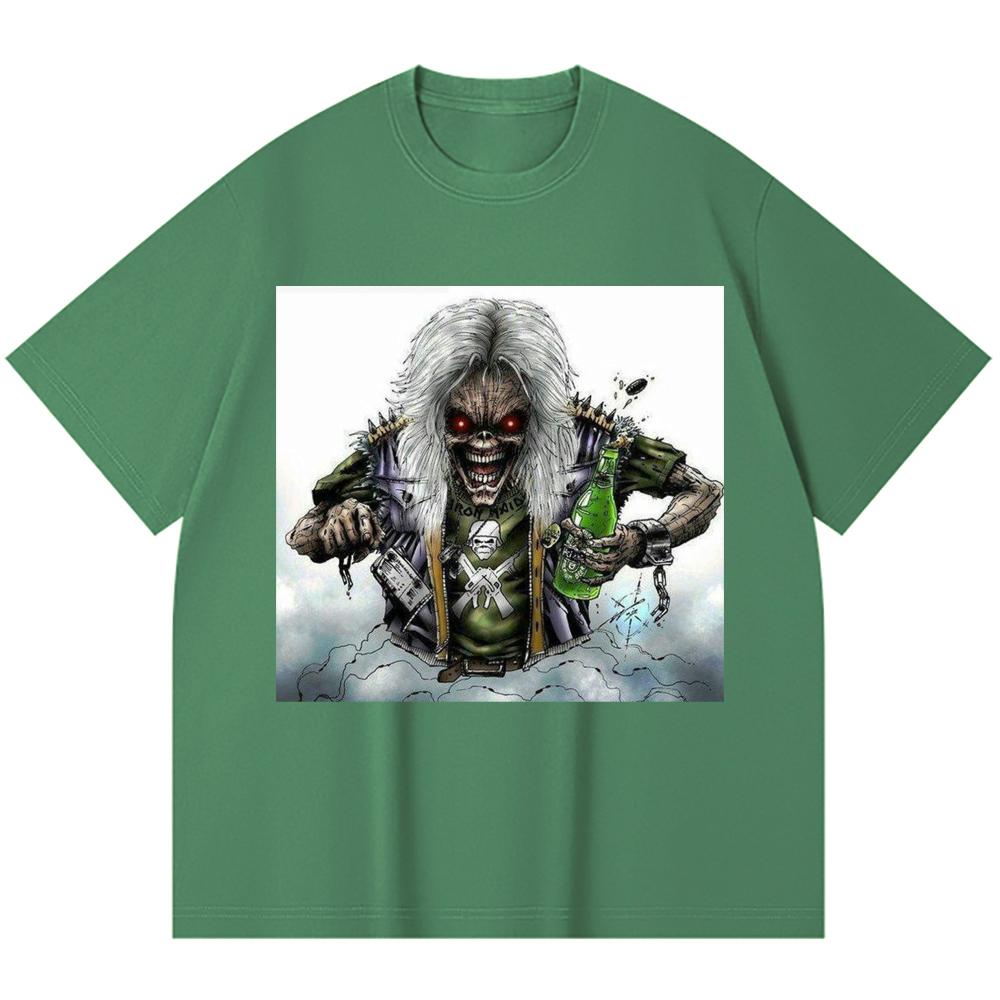 230 Gsm 100% Cotton Heavy Metal T-Shirt  Rock Band Popular Music Print Unisex Heavy Cotton T Shirt