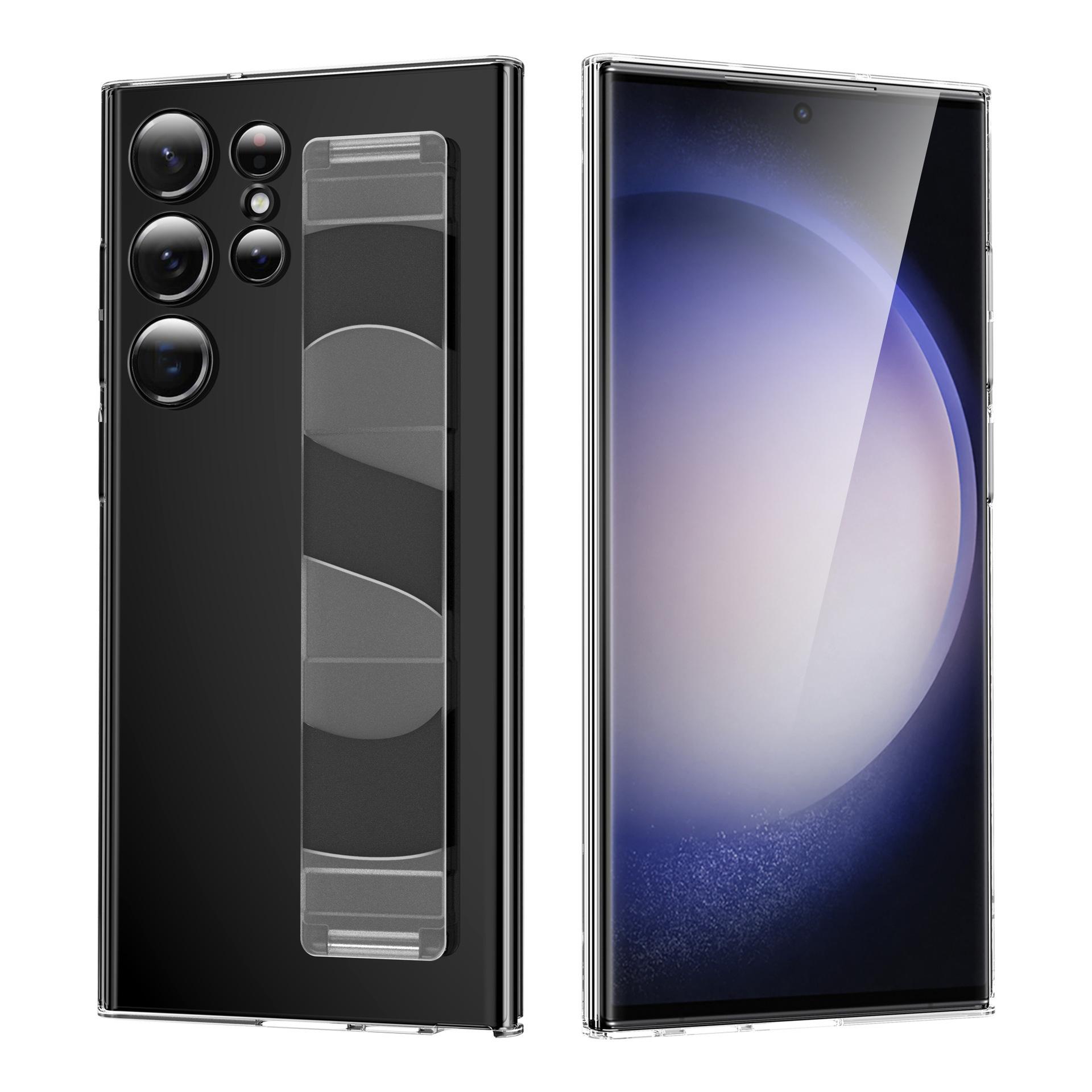 

Suitable for Samsung S25 Ultra Mobile Phone Case Ultra Thin Matte Wrist Strap S24plus Full Wrap Transparent Anti Fall Hard Cover 3 Samsung S23