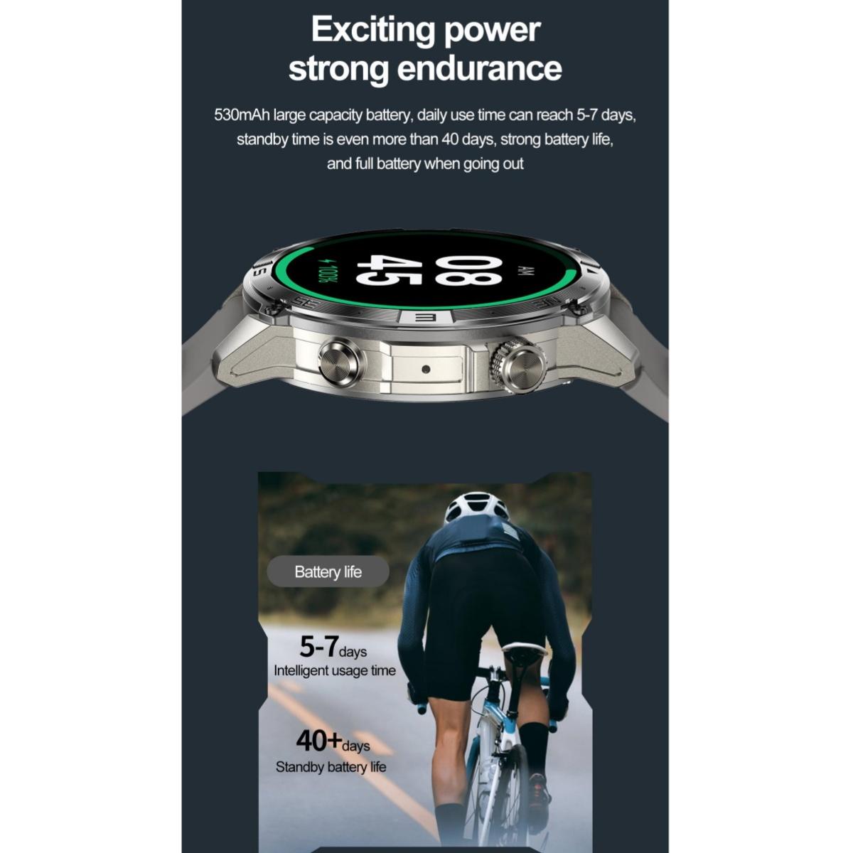 Rainbuvvy HK08 Android Smartwatch 1.43inch AMOLED Full Screen Touch 466x466 BT5.3 — фото 13