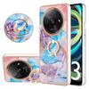 For Xiaomi Redmi A3/Poco C61 4G Case with Ring Kickstand IMD Marble Pattern TPU Back Cover