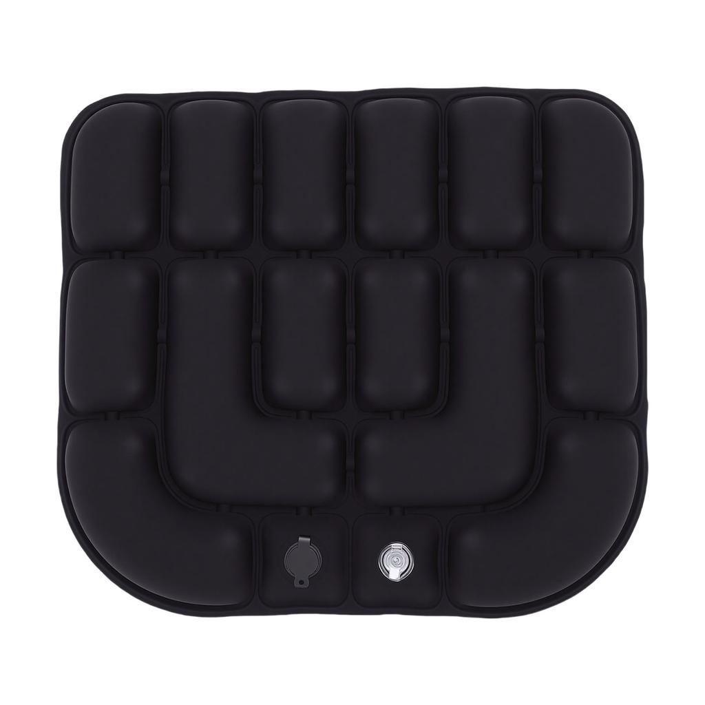 Inflatable Seat Cushion Comfortable Adjustable 3D Air Travel Cushion Portable Black Chair Pad for Driving Office Work