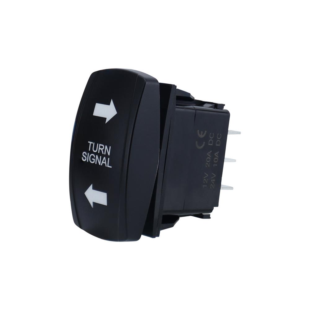 Turn Signal Rocker Switch w/ Flasher For ATV UTV Off-Road Pickup Boat Motorcycle