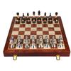 High Quality Luxury Metal Chess Figures 45*45*3Cm New Wooden Chess Set Chessboard Games Folding Alloy Home Chess Decorations Set