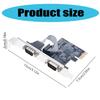 Double Port PCIExpress Serial Adapter Card RS232 COM Port Compatibles Multiple Operating Systems