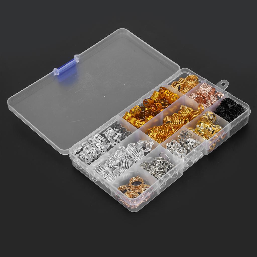 200pcs Fashionable Hollow Hair Braid Rings Dreadlocks Rings Hair Decoration Accessories