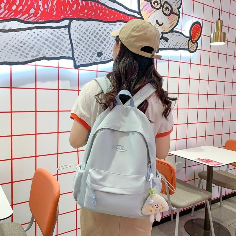 Stylish High-capacity Nylon Backpack For Casual Travel Neutral Design Waterproof