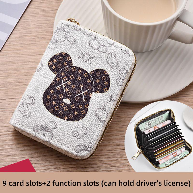 

Сумка для карточек с большой вместимостью и несколькими отделениями для карточек, симпатичный мини-набор женских водительских прав с защитой от размагничивания Ordinary