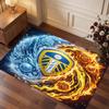 Tappeto in Velluto di Cristallo con Stampa del Leeds United Football, Comodo Assorbente d'Acqua Antiscivolo Tappeto per Pavimenti Interni