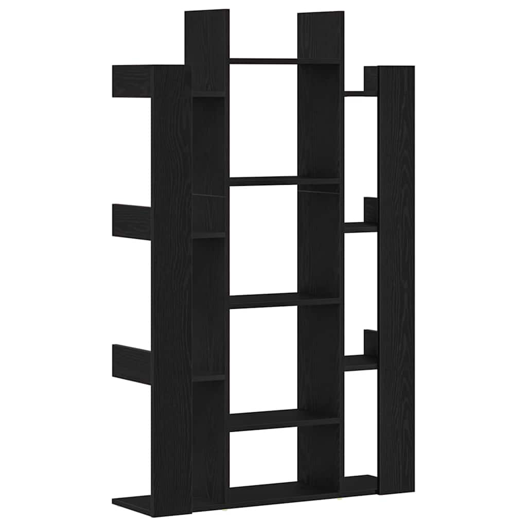Bookshelf Black Oak Effect 86 x 25.5 x 140 cm