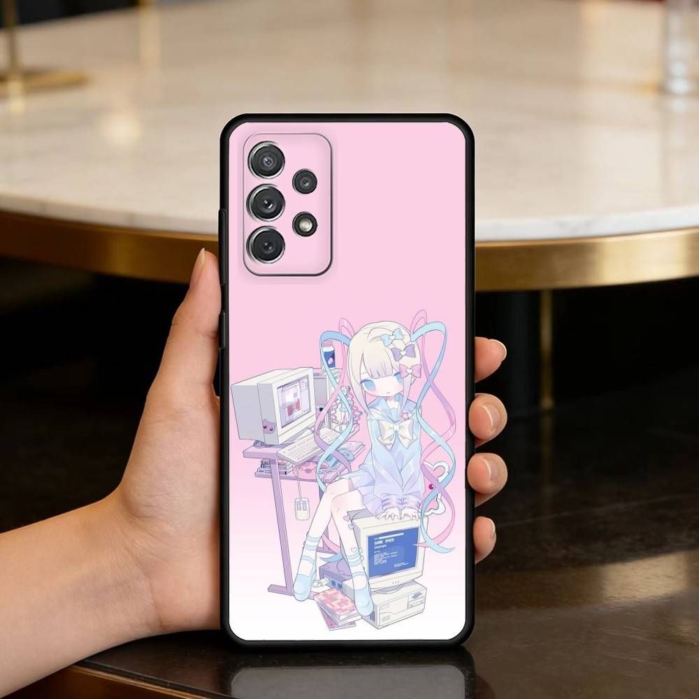Game  Needy Girl  Overload Soft Silicone Black Cover Phone Case For Samsung Galaxy A73,A72,A71,A70,A53,A52,A51