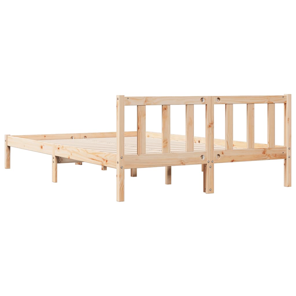 Vidaxl Dłuższe Łóżko Bez Materaca, 140X210 Cm, Lite Drewno Sosnowe