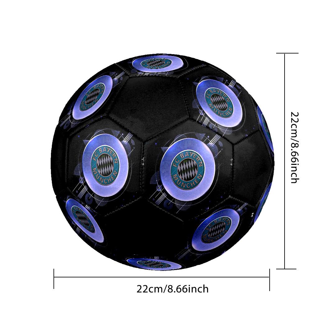 Balón de Fútbol FC Bayern München Colorido Para Todas las Edades Cosido a Máquina PVC Listo para Competición Duradero Alto Rebote. TAMAÑO5