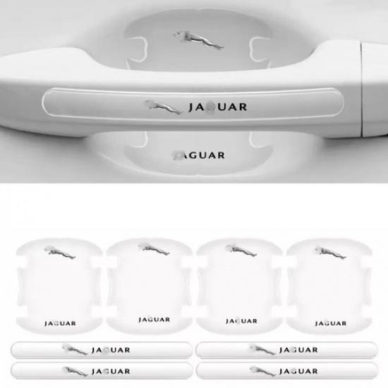8PCS Clear Car Door Handle Bowl Protector Scuff Guard Anti Scratch For Jaguar