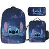 3pc  Backpack Student Shoulder Bag Travel Laptop Backpack Gift