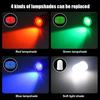 Mini Multi-color Flashlight Green/Red/Blue/White COB LED Toch Zoom USB Charging Haning Tent Lamp Hunting Outdoor Fishing Light