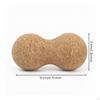 Peanut Massage Ball Textured Roller Dense Cork for Trigger Point Therapy,