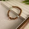 Blue Wave Streamer Mung Bean Glazed Beaded Bracelet Women's High-end Sense Light Luxury Niche New Chinese Cold Sense Versatile Jewelry