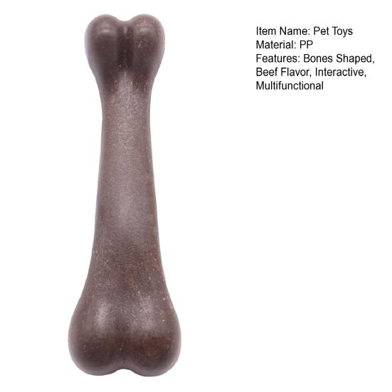 Bones Shaped Dog Toys for Aggressive Chewers Beef Flavor Dog Chew
