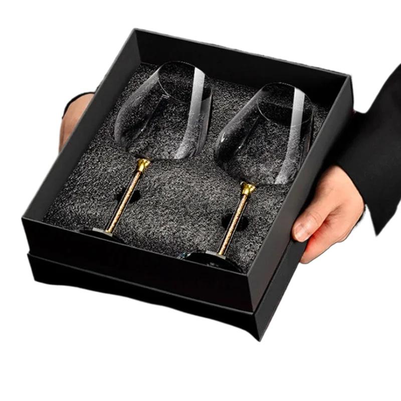 Crystal Wine Glasses Set Large Bowl Elegant Stemware Luxury Lead Free Glasses for Home Bar Party Gift