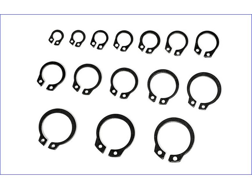 Black Carbon Steel Circlip Set: C-Type Elastic Retaining Rings DIN471