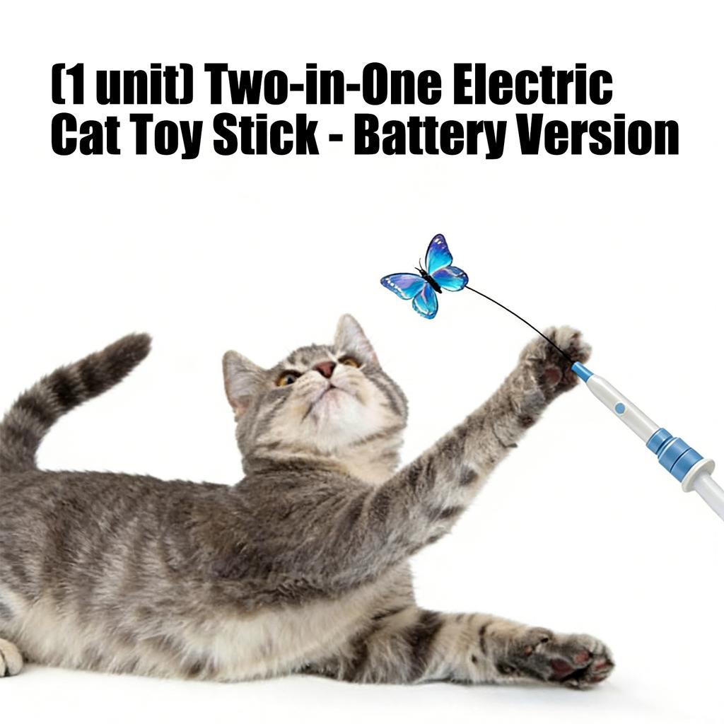 Safe and Durability Cats Teaser 2 in 1 Handheld or Suction Cup Play Battery Operated for Interactively Fun