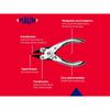 Maun Snipe Nose Parallel Pliers, Smooth Jaws 125mm