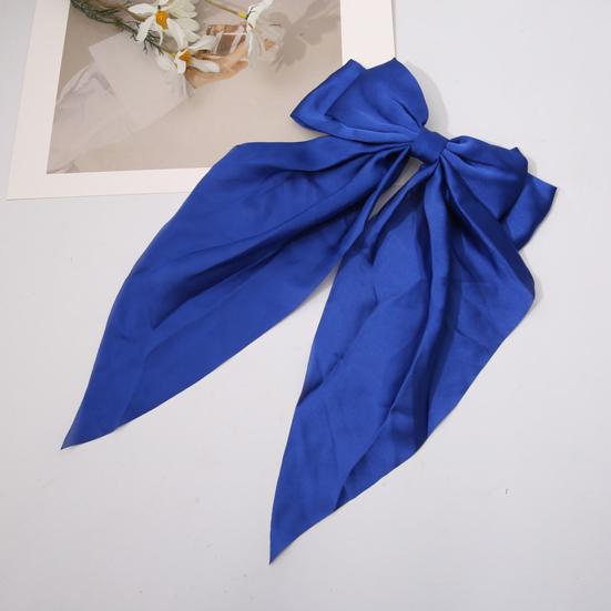 Hairpin Bow Theme Chiffon Long Ribbon Hair Clip Bright Color Lightweight Back Head Hair Claw Hair Accessories