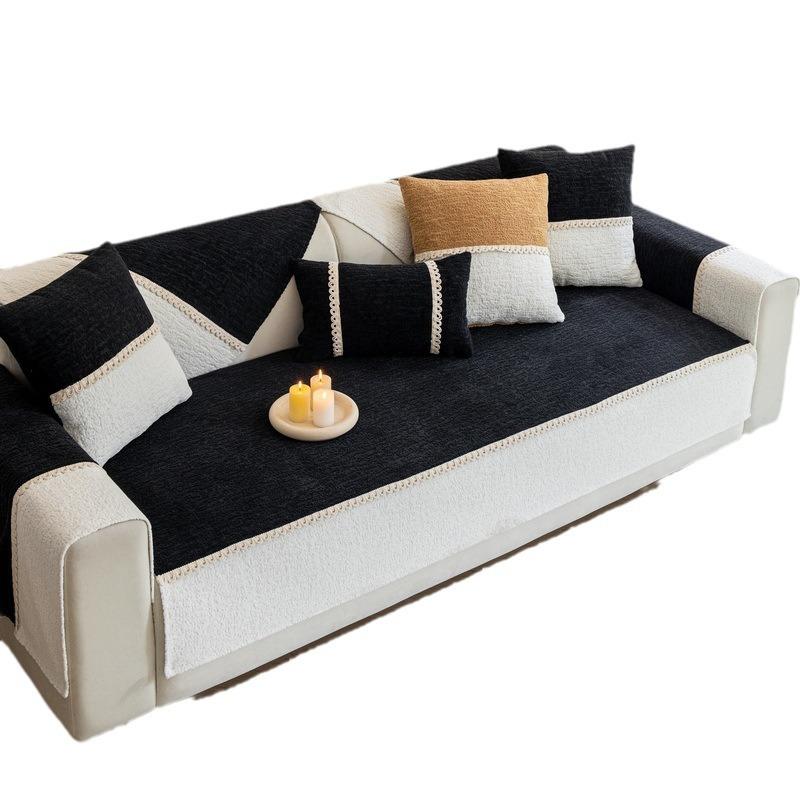 New Snowflake Ni Sofa Cushion, All-Season Non-Slip Seat Cushion, High-Grade Leather Sofa Cover Cover Cloth Towel