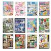 45Sheets Coated Paper Stationery stickers Y2K Style Retro Decorative Stickers  School Supplies