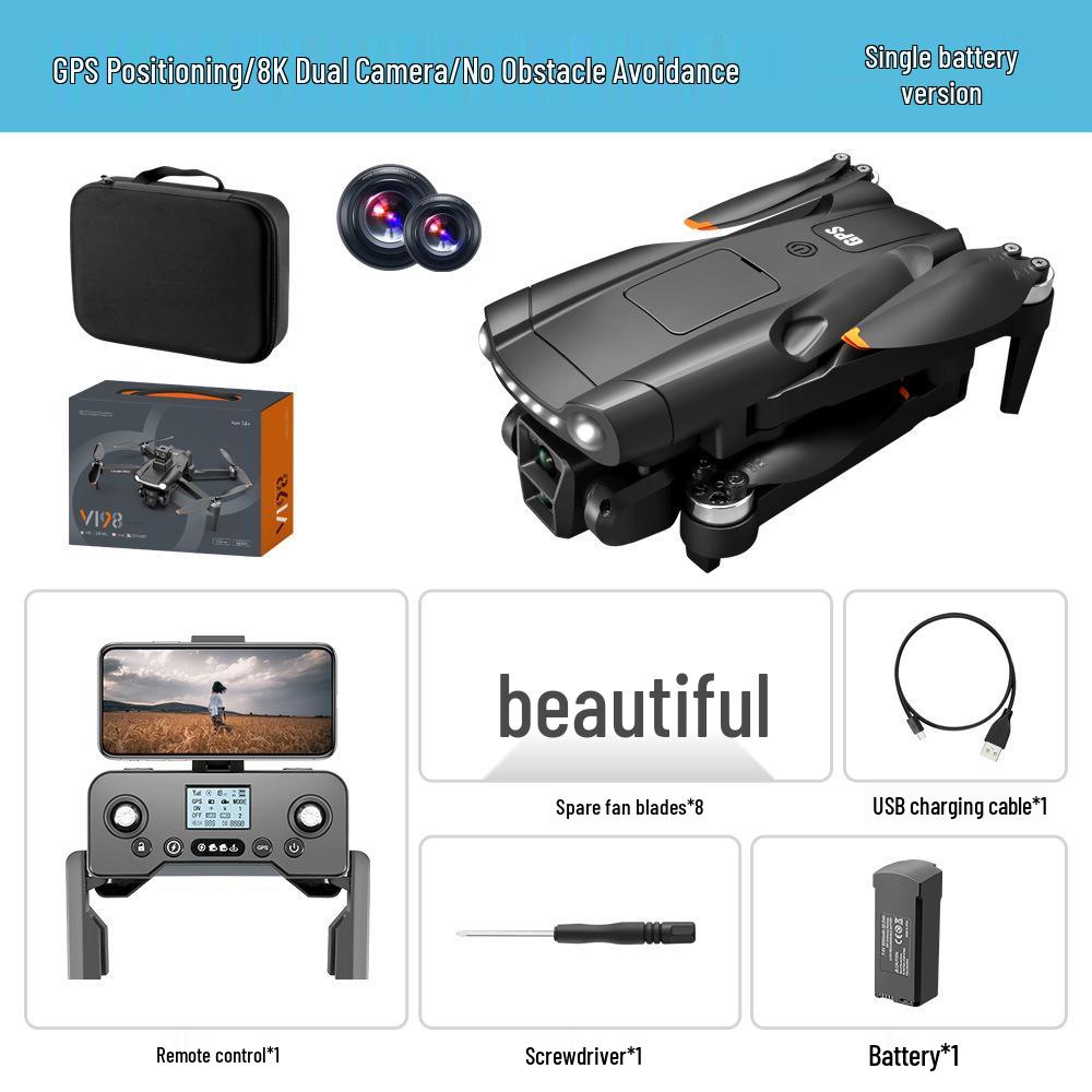New V198 8K GPS Drone: Brushless Quadcopter with Automatic Return & Remote Control Aerial Photography