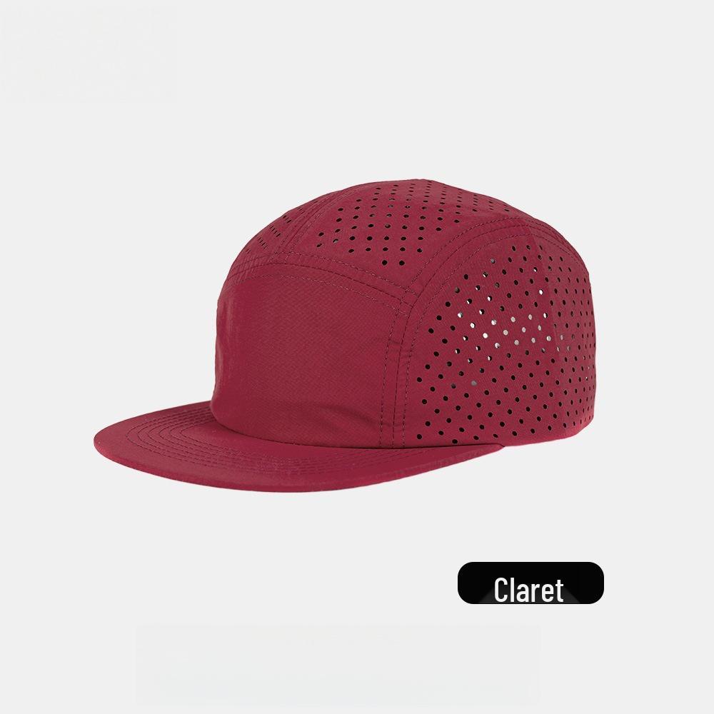 Men's Quick-Dry Sun Protection Duckbill Hat - Breathable, Perforated Sports Cap with Soft Brim.