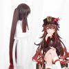 Game Genshin Impact Hutao Anime Cosplay Hair Heat Resistant Synthetic Wigs Halloween Free Wig Cap