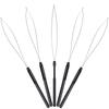 5 bucăți micro inele margele instrument buclă mâner din plastic tragere ac peruci extensii de păr looper cu sârmă de fier salon frizer