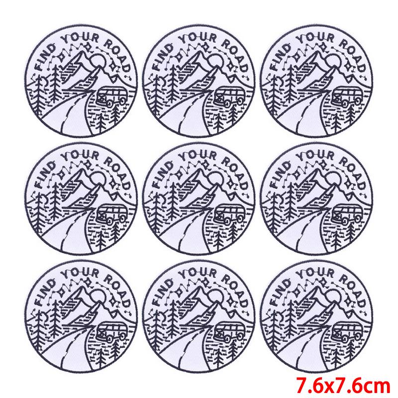 10 Pcs/lot Wholesale Embroidery Patch Iron On Patches For Clothing Patches On Clothes Jackets Decor Applique Sew Supplies