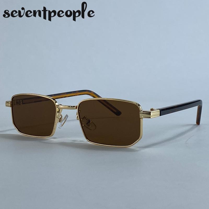 Steampunk Small Rectangle Sunglasses Men  Luxury Brand Vintage Outdoor Driving Punk Sun Glasses For Male Trendy Shades UV400
