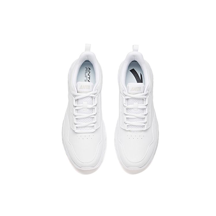 Anta Casual Shock Absorbing Non-Slip Wear-Resistant Breathable Low-Top Running Shoes Men sneaker White 912045524-4