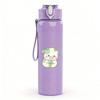 1PC Cute Sheep Repeat Pattern 750ml Color Plastic Sports Water Bottle Leakproof Flip Straw Lid Suitable for Sports Office Home Use