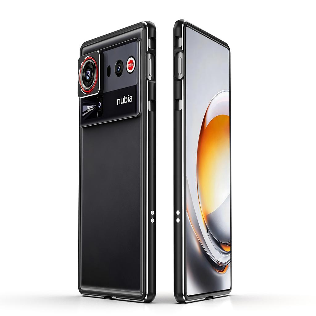 For ZTE Nubia Z80 Ultra 5G Bumper Case Metal Frame Phone Cover with Camera Lens Guard