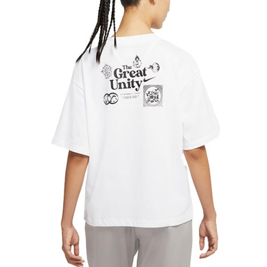 Nike Drop Shoulder Sleeve T Shirt Women's White DM7904-100