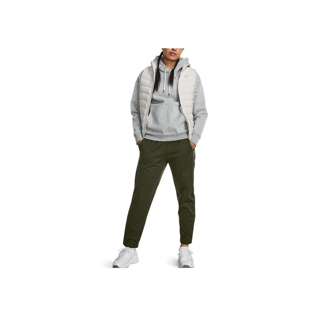 Under Armour Unstoppable Solid Color Elastic Waist Straight-Leg Knit Sports Pants Women Bottoms Green 1379769-390