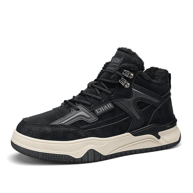 

Winter cotton warm snow boots high-top casual lace-up Martin boots student trend thick baseplate shoes men 39