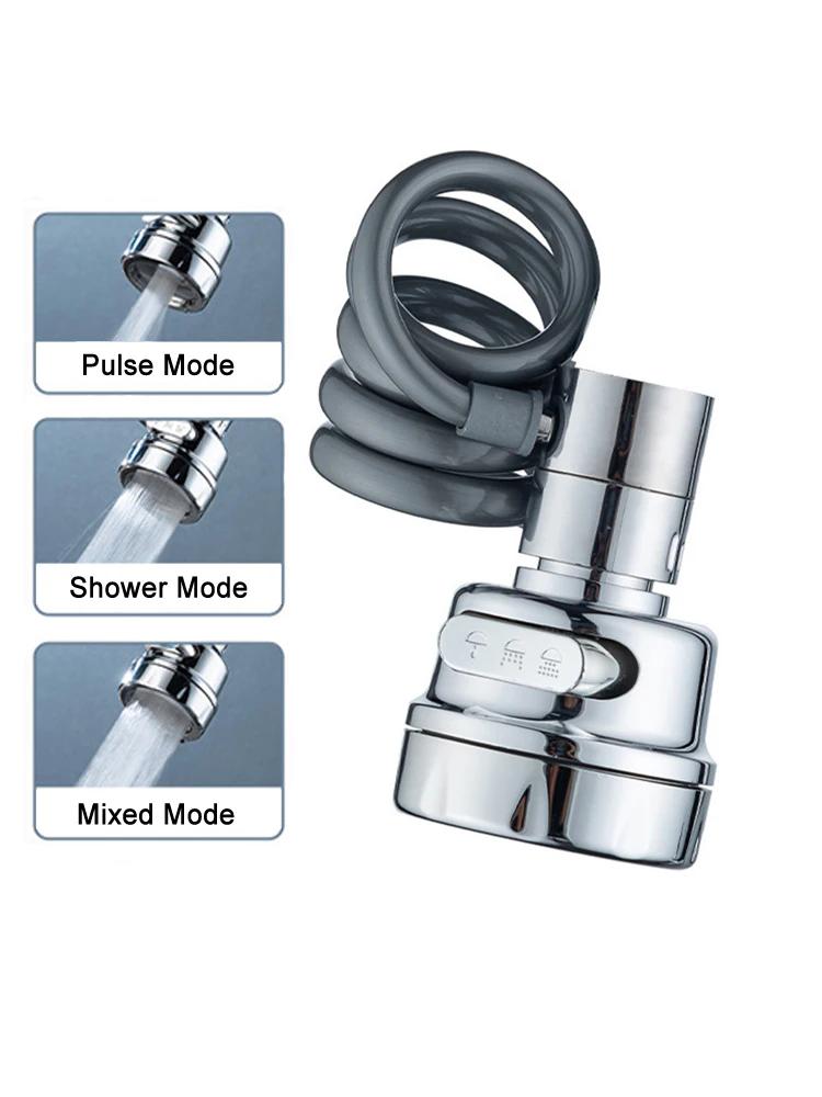

Удлинитель для кухонного крана с растягивающимся шлангом Распылитель для раковины в ванной комнате 3 режима Насадка-распылитель для крана Удлинитель для крана Аэратор