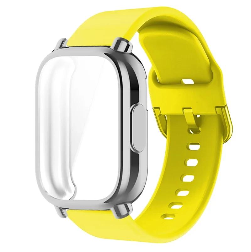 22mm Silicone Strap With Case For Xiaomi Redmi Watch 5 Active Lite Smart Watch Wrist Band TPU Case For Redmi Watch 5 Active Lite