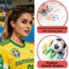 5Pcs Football Temporary Tattoos Men Women Soccer Ball Themed Fake Tattoos Face Sticker Game