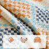 Böhmisches Gestreiftes Bedrucktes Sofa Handtuch Elegante Vollständige Abdeckung Couch Überwurf mit Quasten Haustierfreundliches Armlehnenhandtuch für Alle Jahreszeiten