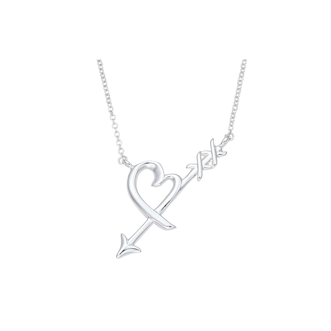 

Tiffany & Co. Fashion Heart Arrow Silver Jewelry 925 Silver Necklace Women necklace 36343206 Silver
