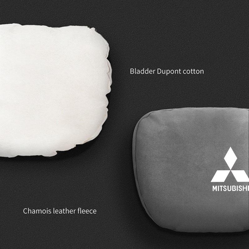 Autostoel Hoofdsteun Nekbeschermer Kussen Suède Leer Gordel Schouderpads voor Mitsubishi Outlander I200 Pajero Eclipse ASX Lancer