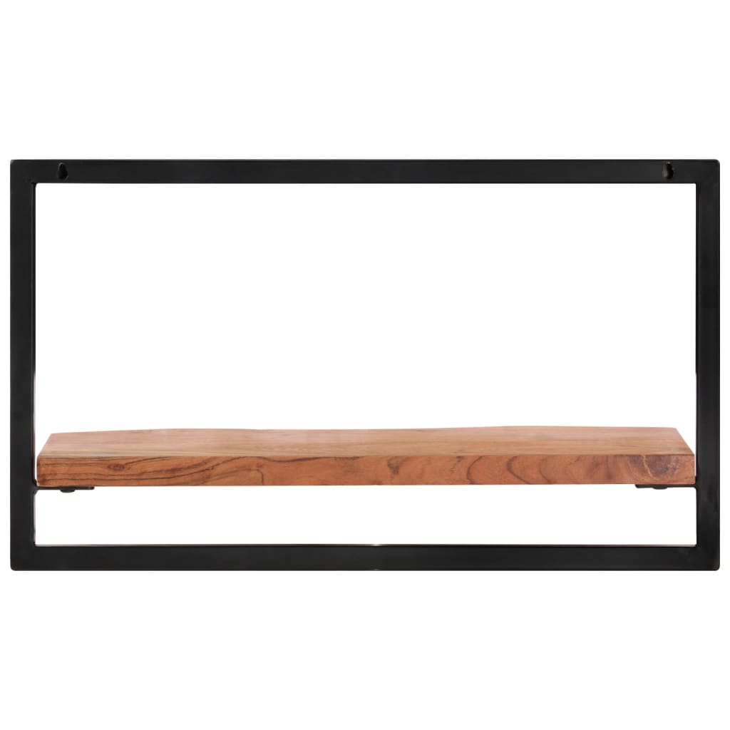 Vidaxl Półki Ścienne, 2 Szt., 60X25X35 Cm, Lite Drewno Akacjowe I Stal