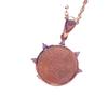 Rose-Plated Purple Gold Queen Round Brand Zircon Pendant Fashion Trend Foreign Style Necklace